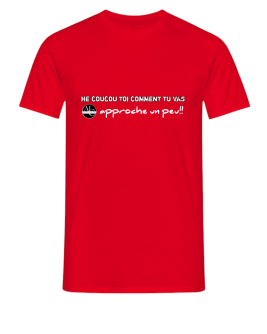 tee-shirt Alexlingletcoach hé coucou toi rouge